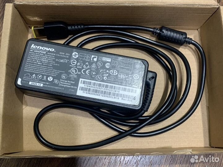 Блок питания lenovo 20v 3.25a прямоугольный