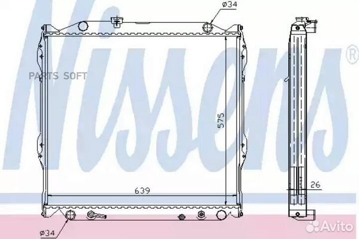 Радиатор охлаждения двс toyota 4 runner (1996) 4 r