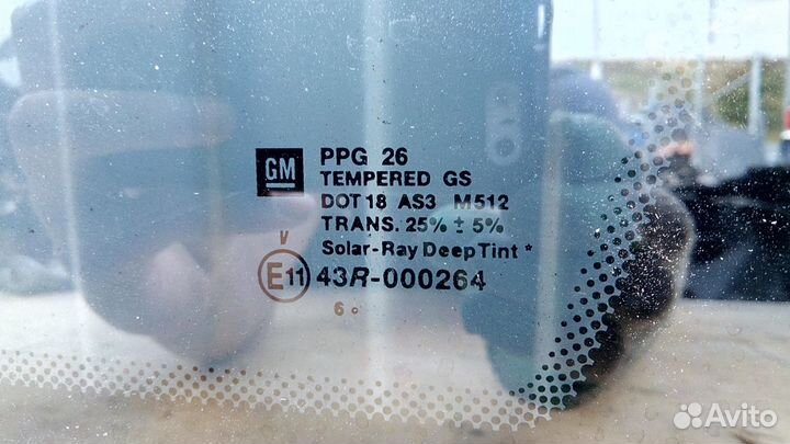 Стекло заднее правое глухое на Опель Мерива А