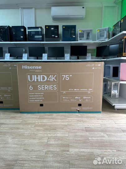 Телевизор hisense 75” 75A6K