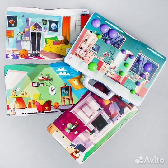 Конструктор винтовой с дрелью, фиксики, 224 детали