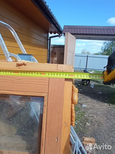 Оконный блок деревянный, двойной