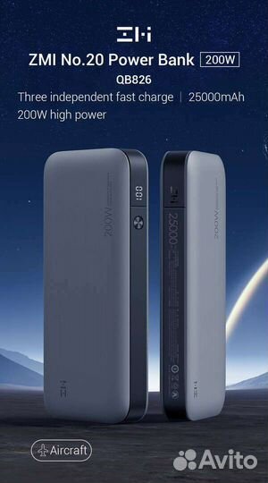 Повербанк ZMI QB826 200W 25000 mAh