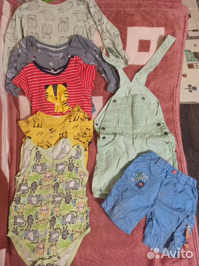 Пакетом вещи для мальчика 74 80 86