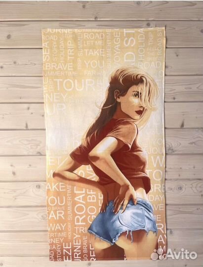 Пляжное/банное полотенце вафельное