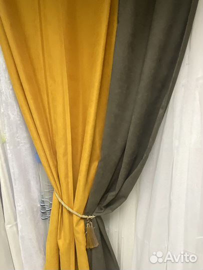 Шторы готовые с подхватами, 200- 270 -2 шт