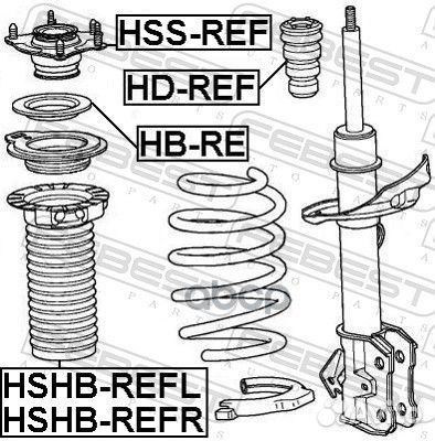 Пыльник амортизатора перед прав hshb-refr F
