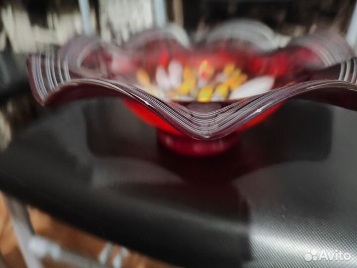 Ваза цветное стекло СССР