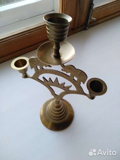 Бронзовые подсвечники из Индии 