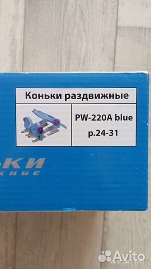 Коньки детские раздвижные двухполозные