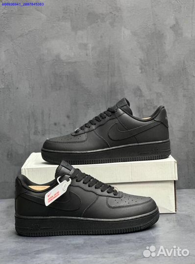 Кроссовки Nike force 1 черные мужские (Арт.24003)