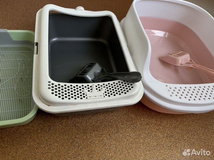 Туалет лоток для кошек большой угловой