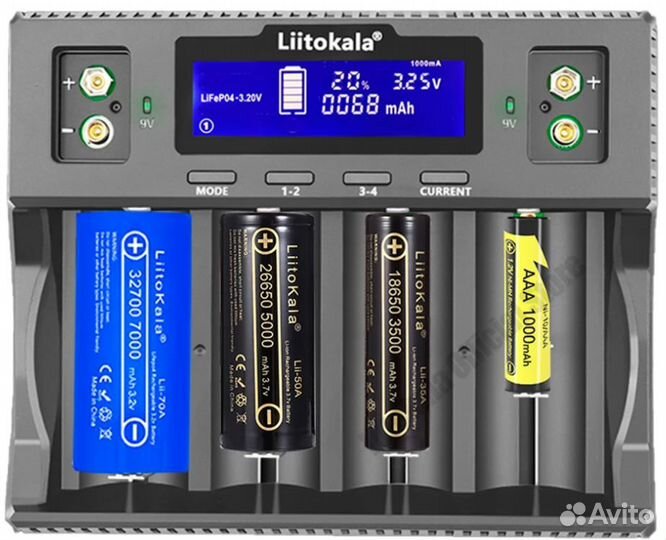 Универсальное з/у LiitoKala D4XL для 32700 lifepo4