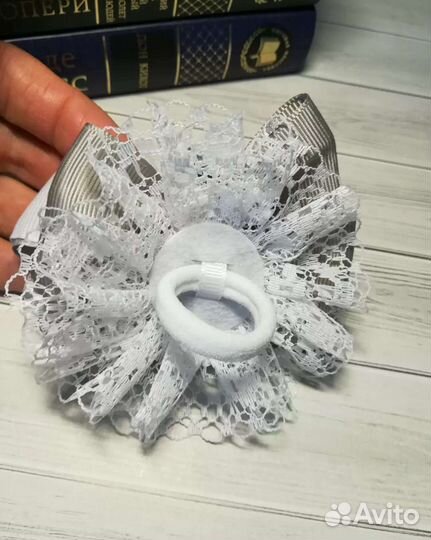 Резинка бант для волос Школьный бант