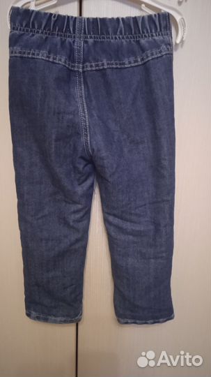 Утеплённые джинсы для девочки 92