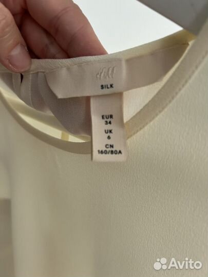 Шелковая блузка H&M, р-р 34