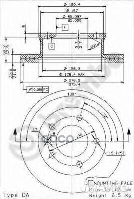 Диск торм.mercedes sprinter 2-T BOX 901, 902 01