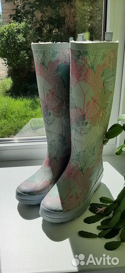 Женские теплые резиновые сапоги