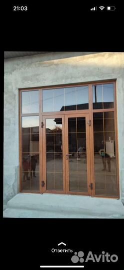 Дверь алюминиевая