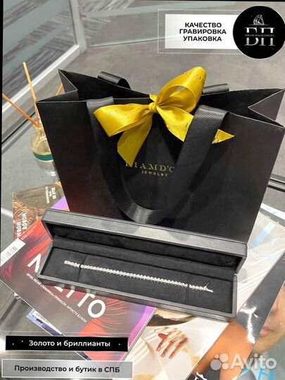 Теннисный браслет Cartier с бриллиантами 1,65ct