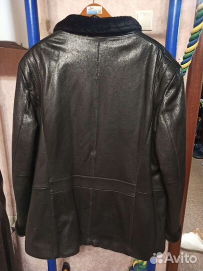 Кожаная куртка зимняя