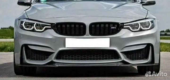 Сплиттер переднего бампера CS стиль карбон BMW M4