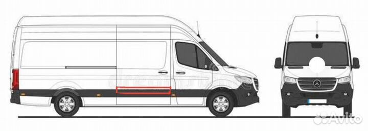 Вставка под молдинг для Mercedes Sprinter 906