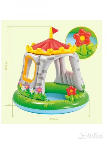 Надувной бассейн-замок и шарики