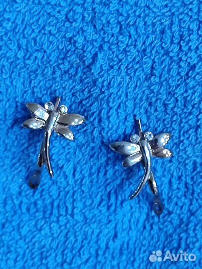 Серьги стрекоза