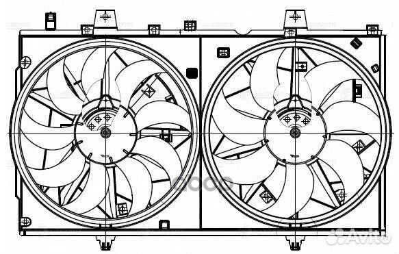 Вентилятор радиатора nissan X-trail 14- LFK 14CM