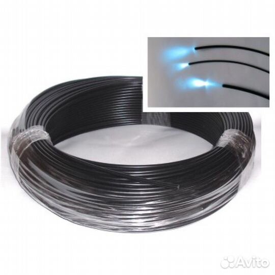Кабель торцевого свечения 6мм pmma в оплётке