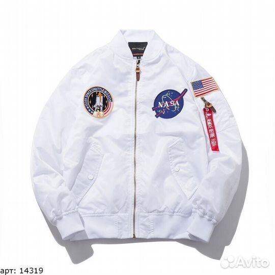 Бомбер Nasa Белый