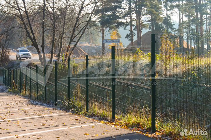 Сетка для забора 2030х2500мм RAL6005