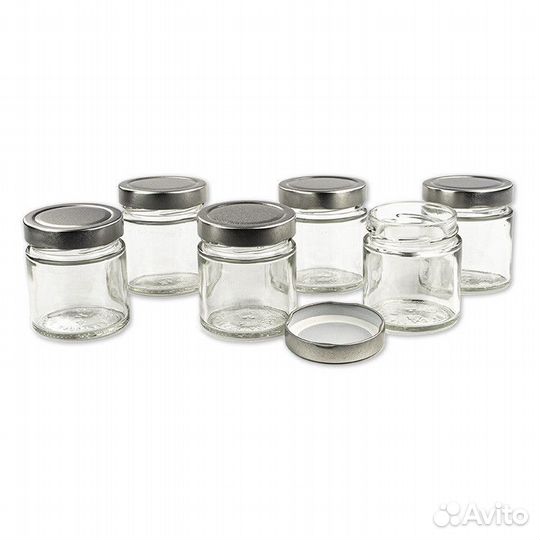 6 шт. Баночка для свечей 200 мл. (D66, прозрачная)