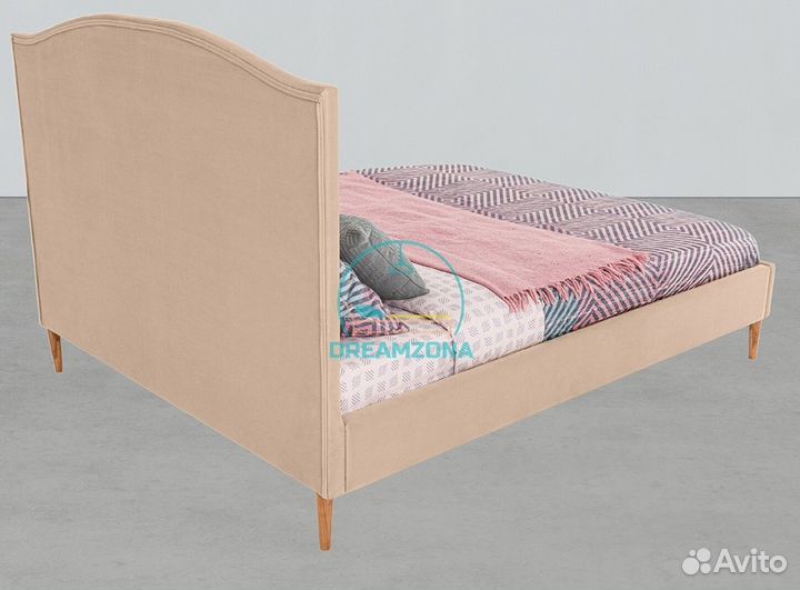 Кровать двуспальная Аннет с мягким изголовьем