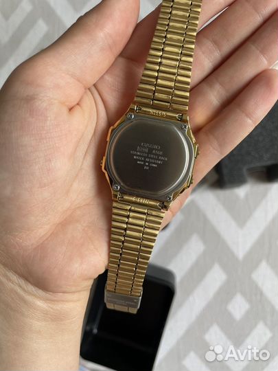 Часы casio vintage золотые