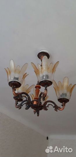 Люстра потолочная из бронзы советская