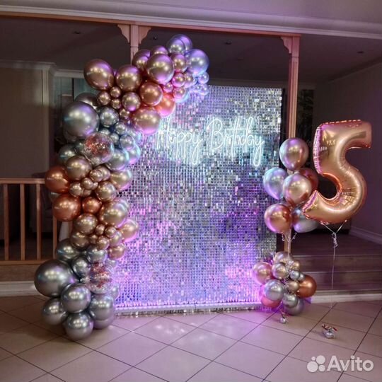 Аренда фотозоны из пайеток