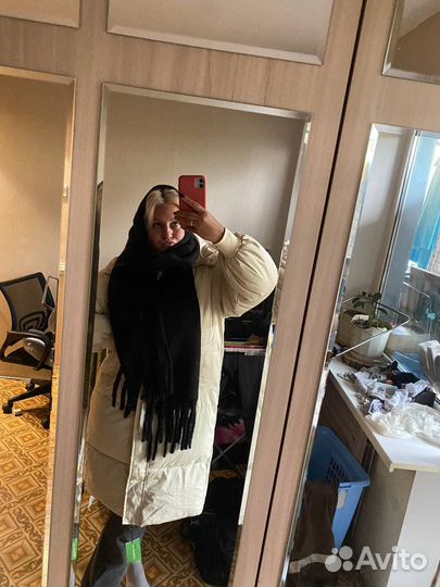 Пуховик зимний длинный женский