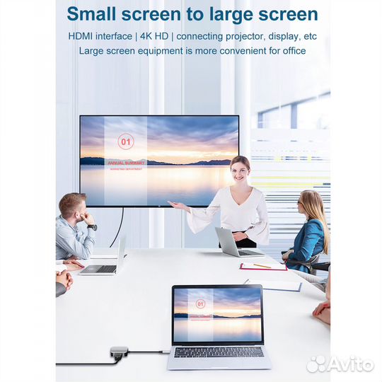 USB Хаб type-c на MacBook 2в1 bronka