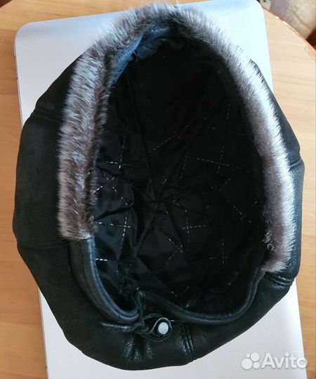 Берет женский натур.кожа