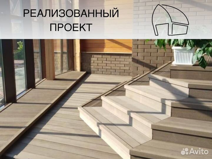 Доска из дпк с тиснением 3D