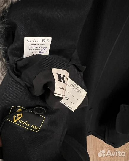 Kiton новое пальто викунья шиншила оригинал 56