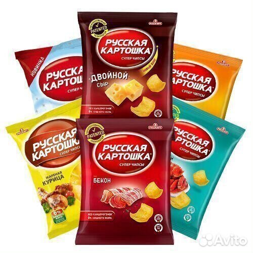 Опт - Чипсы Русская Картошка Ассорти 50г