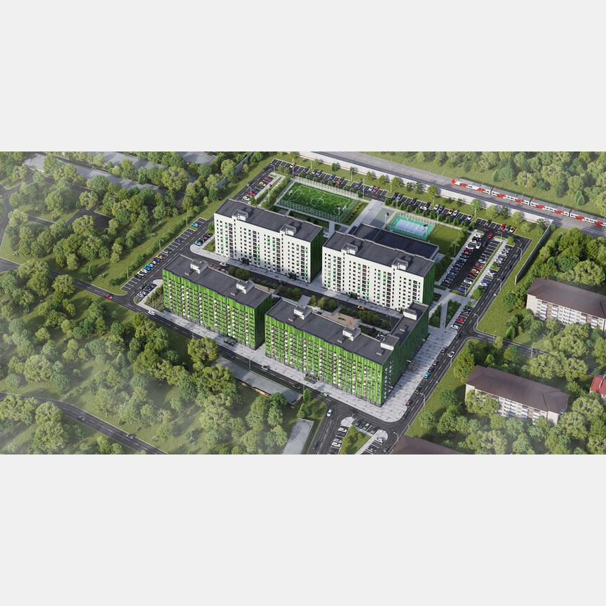 2-к. квартира, 51,5 м², 6/9 эт.