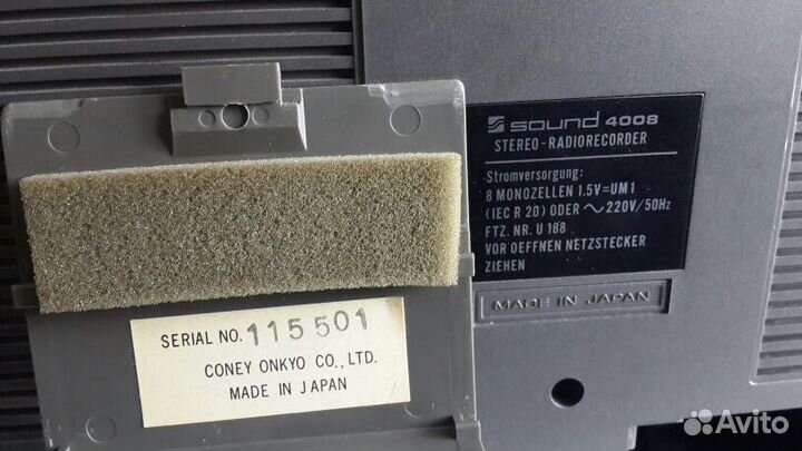 Onkyo coney Sound 4008 Переносная магнитола 1976 г