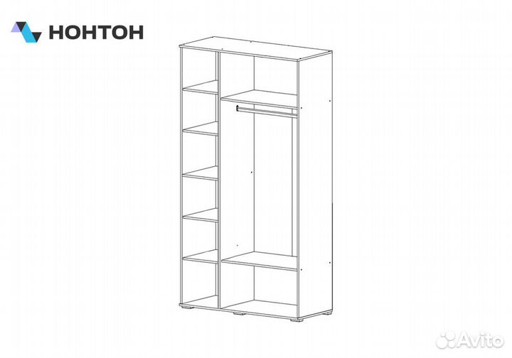 Шкаф 3-х створчатый Норд дуб крафт белый