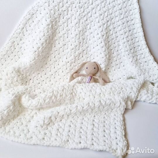 Плед детский вязаный ручная работа