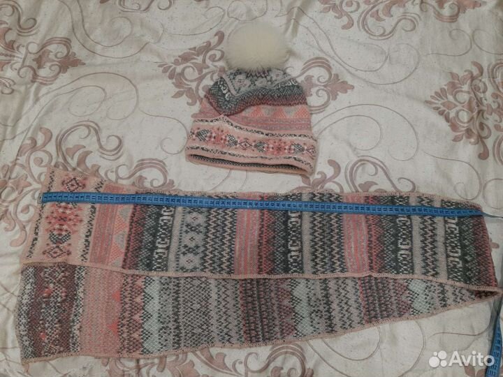 Комплект шапка и шарф женский