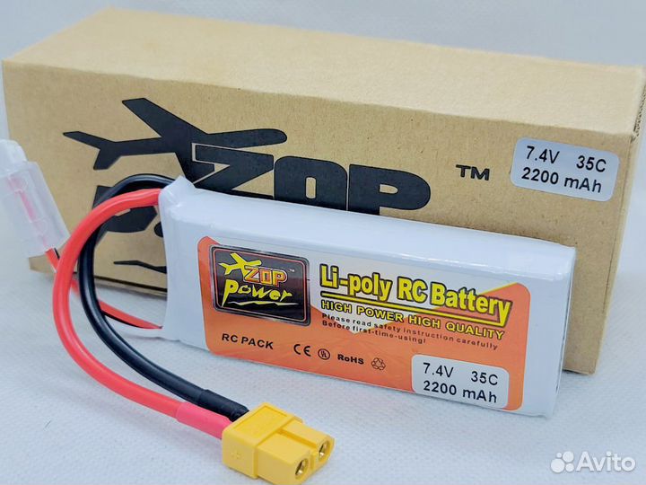 Аккумулятор Lipo 2s 7,4v 2200mah 35C Новые
